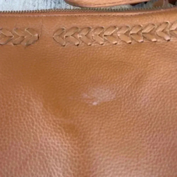 Lucky Brand Leather Cognac Brown Crossbody Purse Bag - Picture 6 of 11